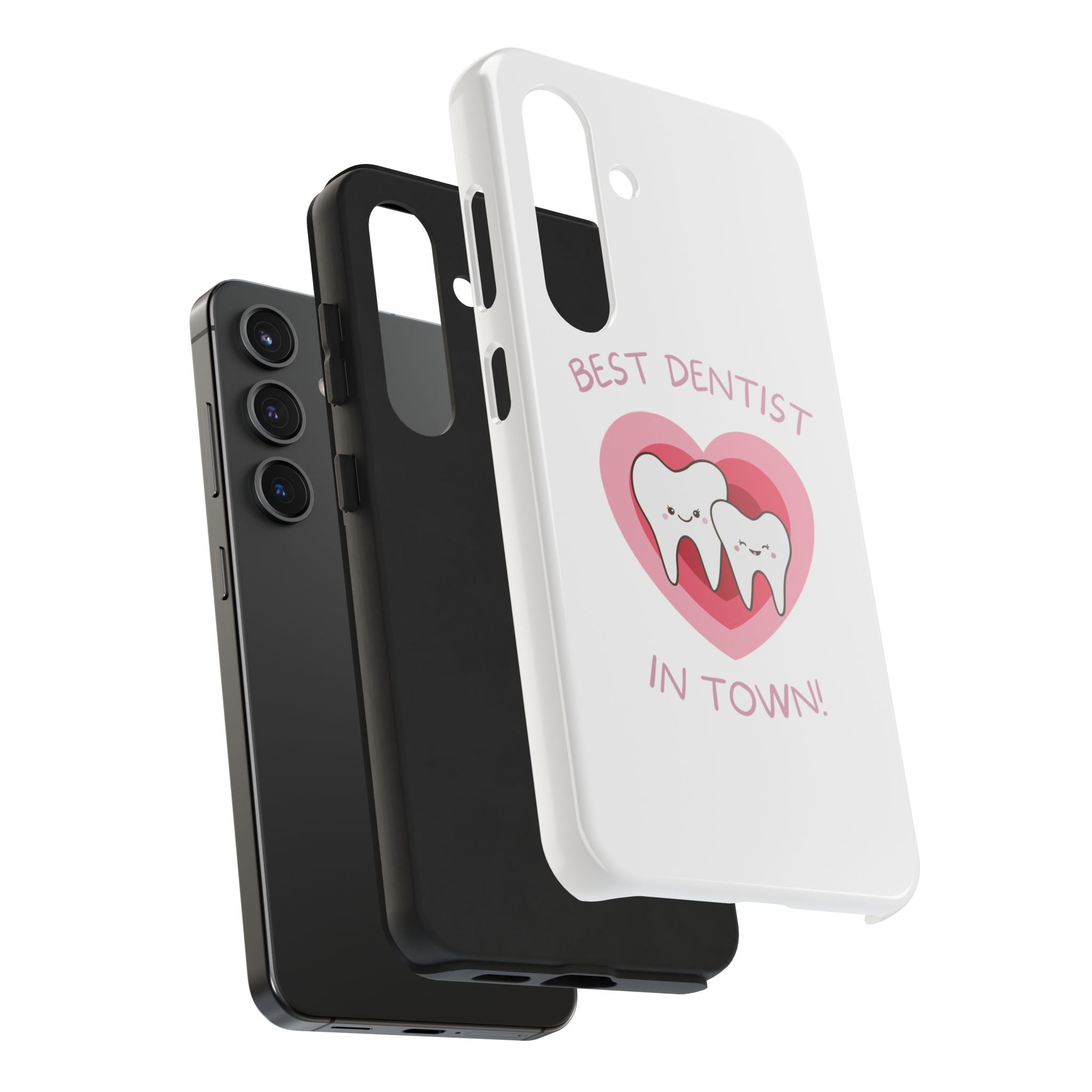 Tough Phone Case — “Best Dentist in Town!” Cute Tooth Heart Design