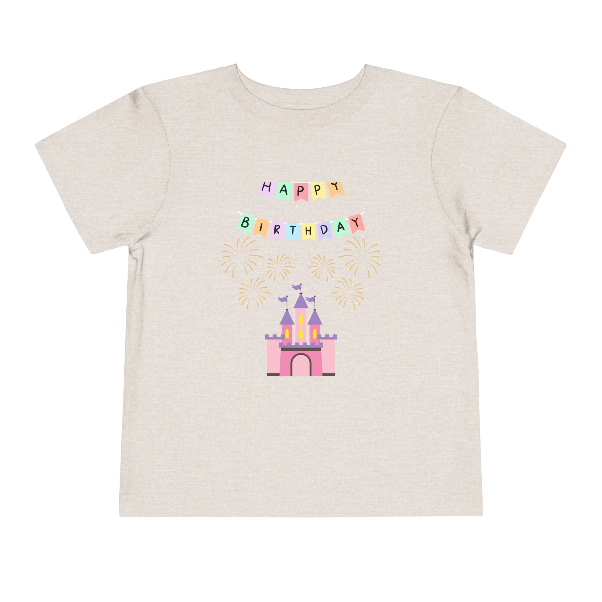 Toddler Birthday Castle Tee — "Happy Birthday" Princess Shirt