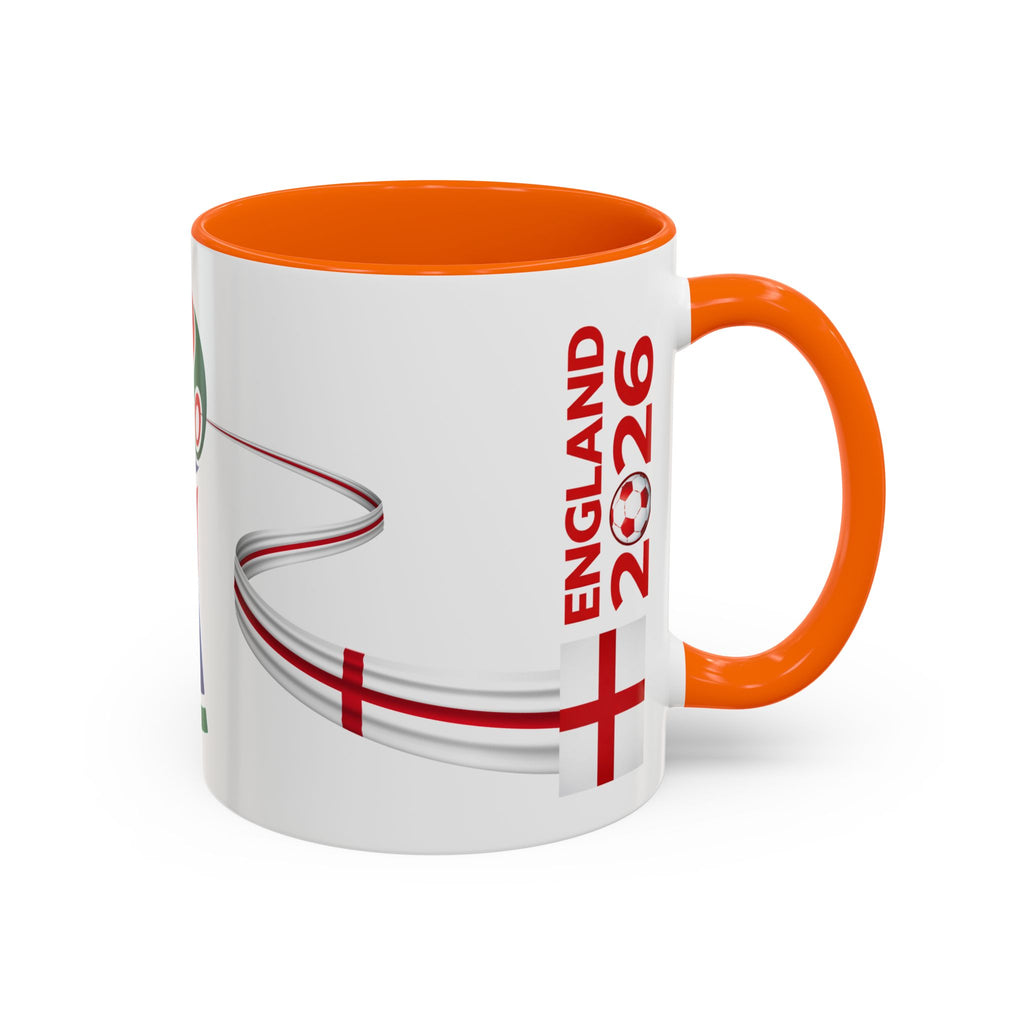 England 2026 Soccer Cup Accent Coffee Mug