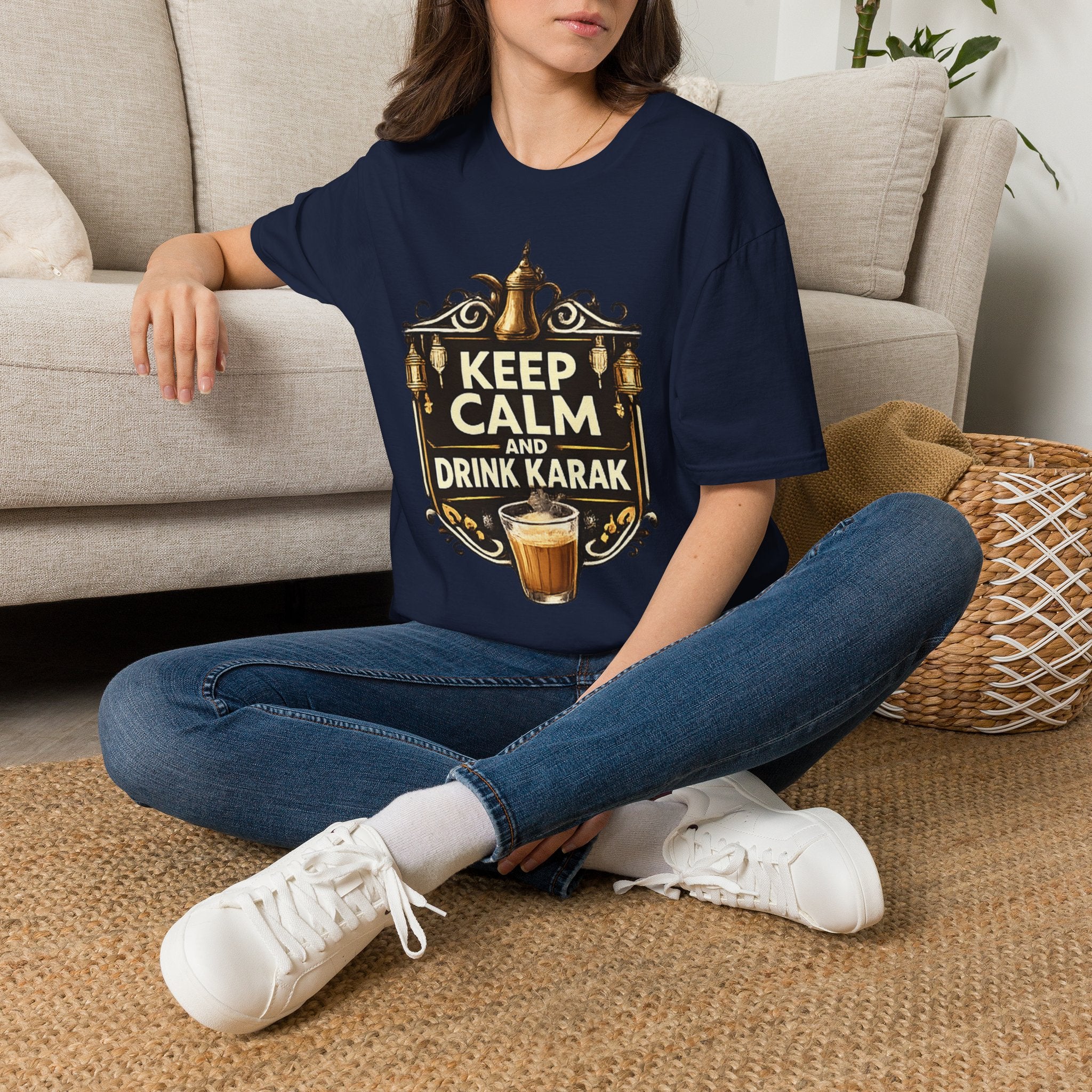 T-Shirt — Keep Calm and Drink Karak Vintage Tea Design