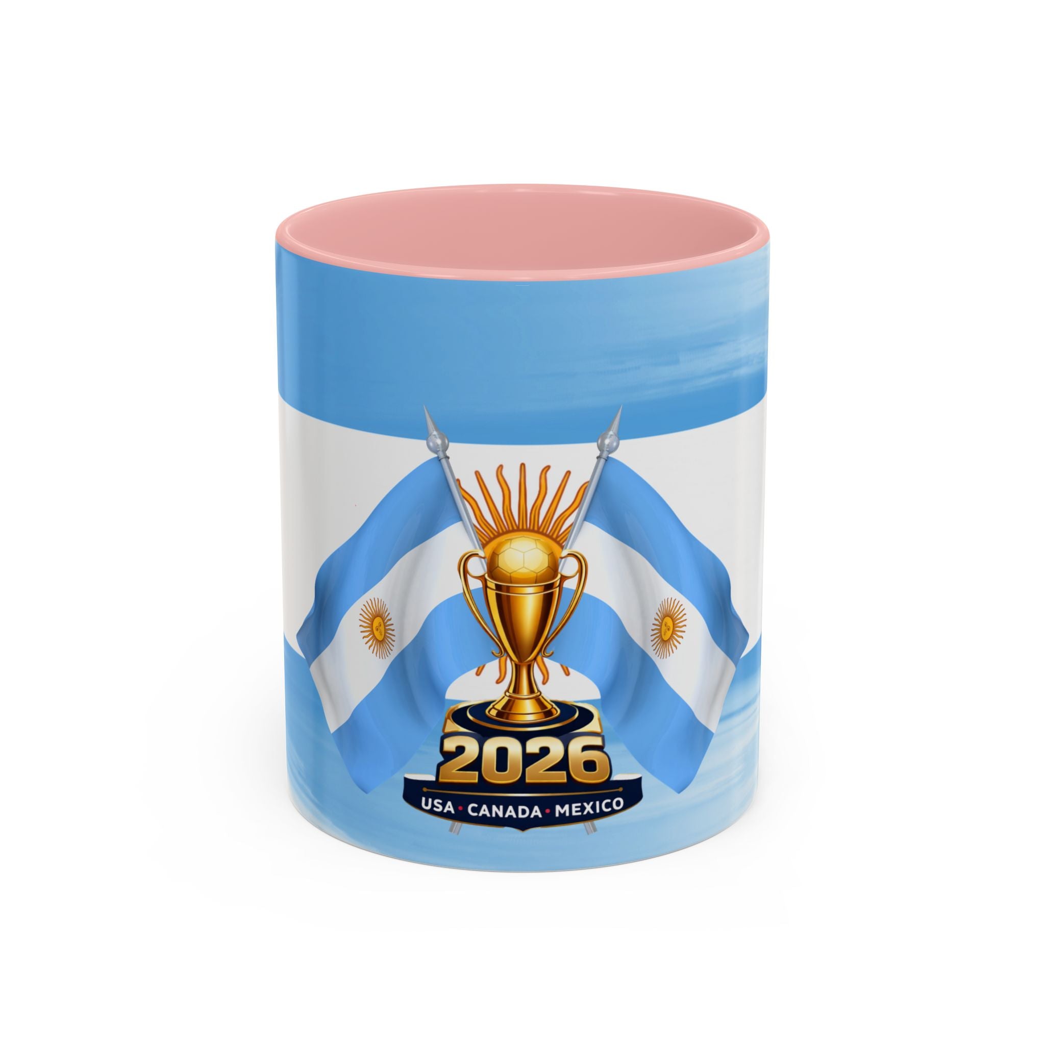 Argentina 2026 Soccer Trophy Coffee Mug – Copa USA Canada Mexico Fan Gift
