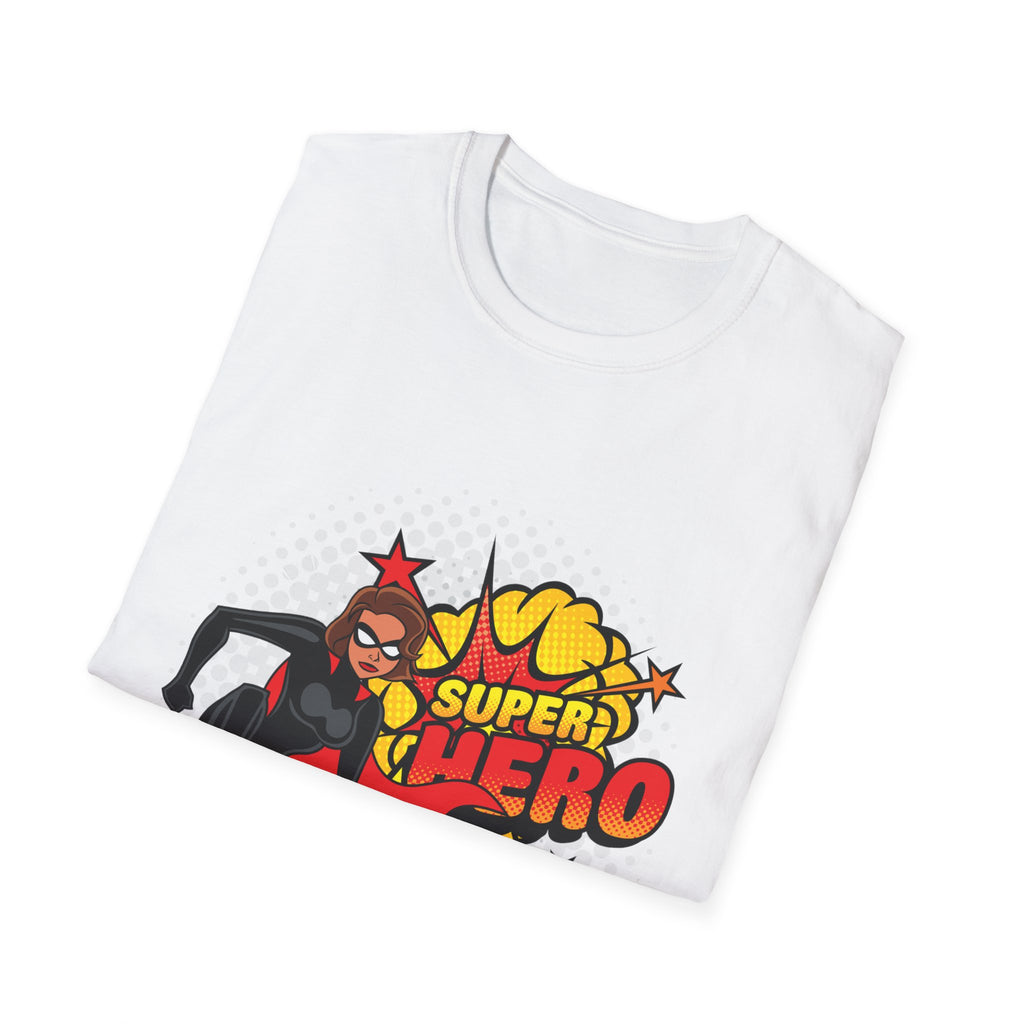 Super Hero Graphic T-Shirt — Retro Comic Girl Design