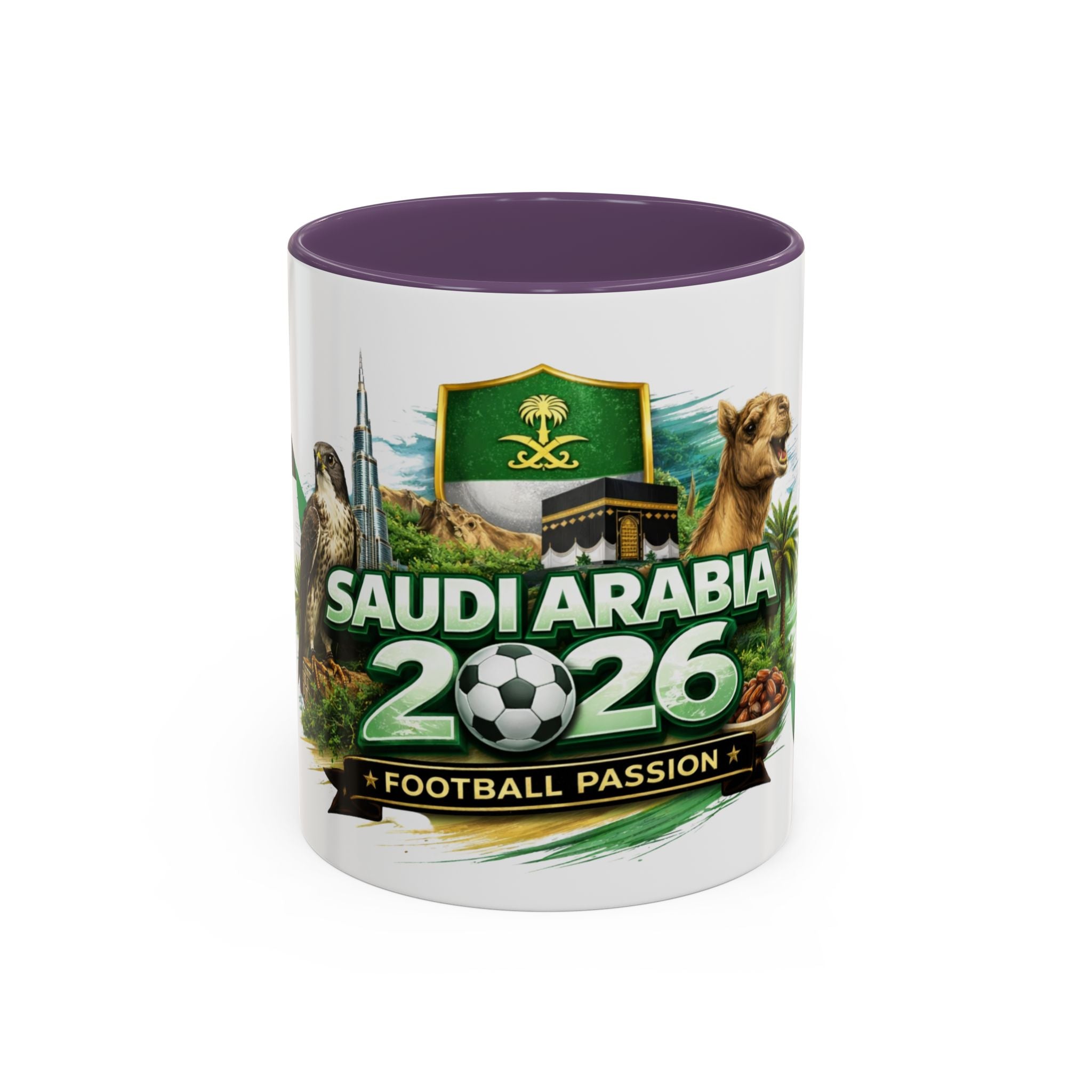 Saudi Arabia 2026 Football Passion Accent Coffee Mug – Cup Soccer Fan Gift