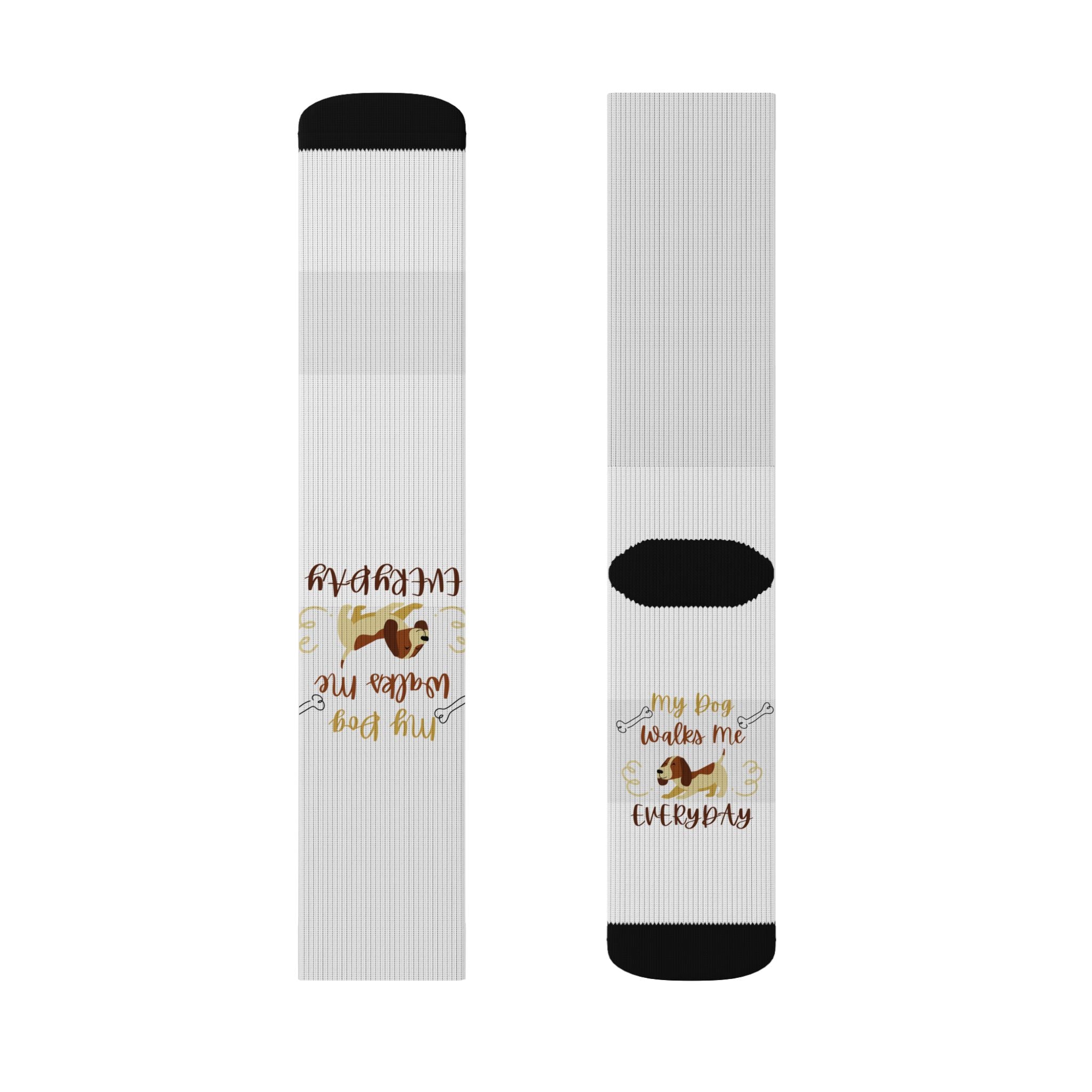 Cozy Fall 'Give Me Coffee & Cuddles' Sublimated Socks