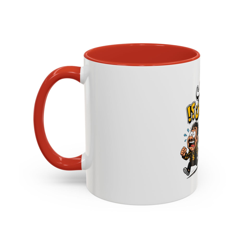 Arabic Funny Escape From Bills Coffee Mug — ‘اهرب على فين؟!’ Accent Mug