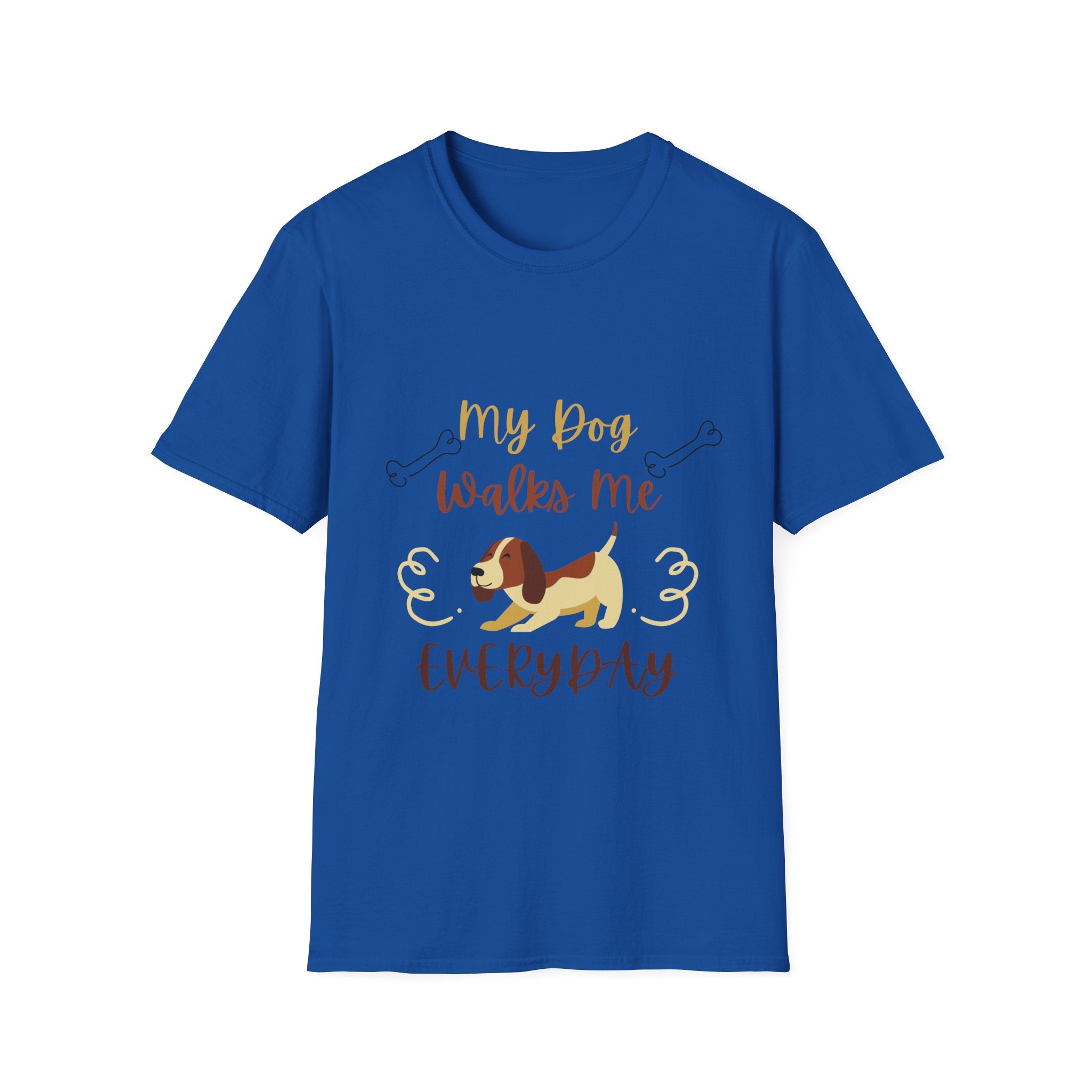 Dog Lover T-Shirt — “My Dog Walks Me Everyday” Cute Beagle Design