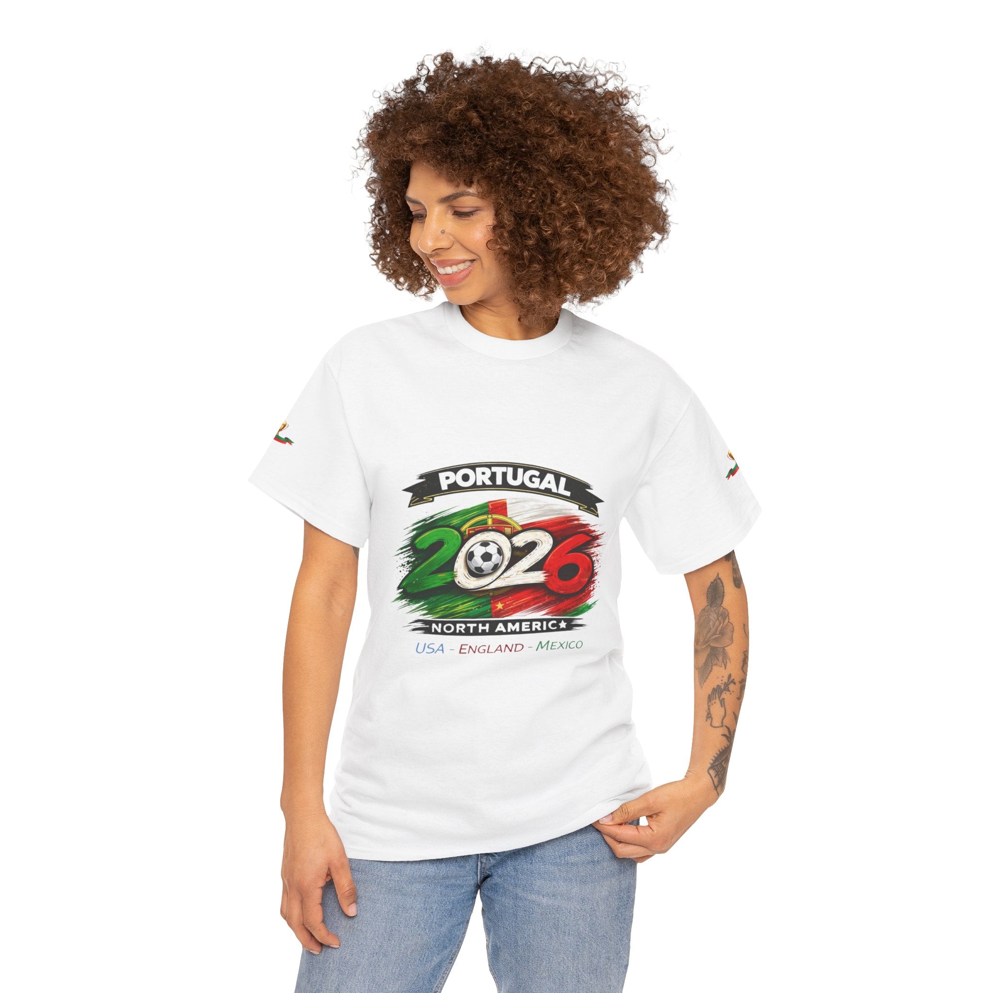 Portugal 2026 Soccer T-Shirt — Cup Trophy Design (USA Canada Mexico)