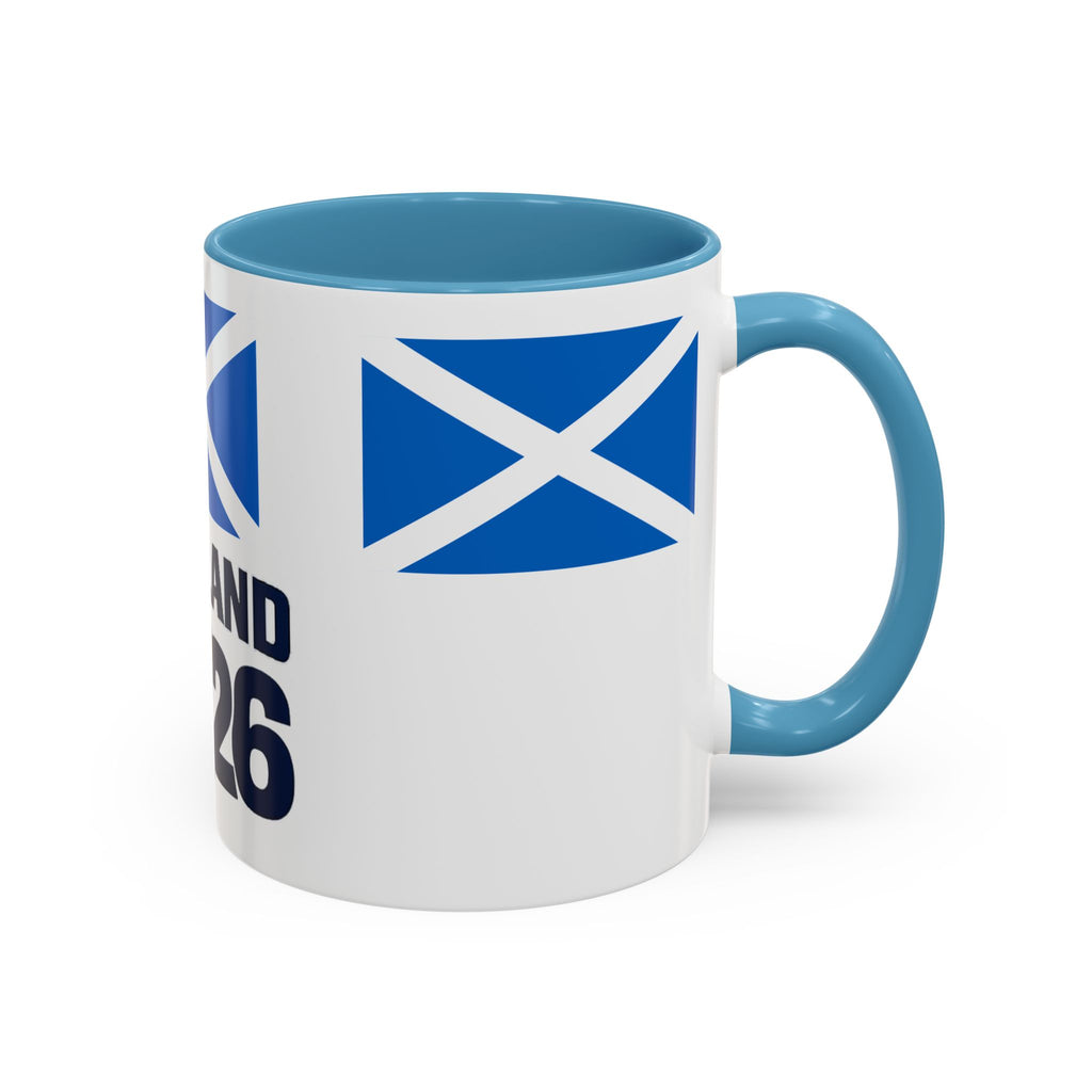 Scotland 2026 Cup Coffee Mug – Scottish Flag & Trophy Accent Mug (11/15oz)