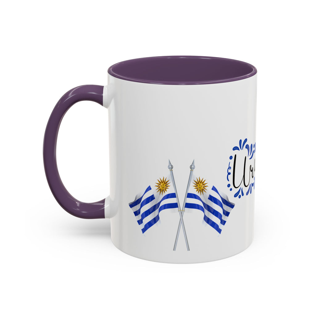 Uruguay Flag Accent Coffee Mug — Blue Sun National Pride 11/15oz
