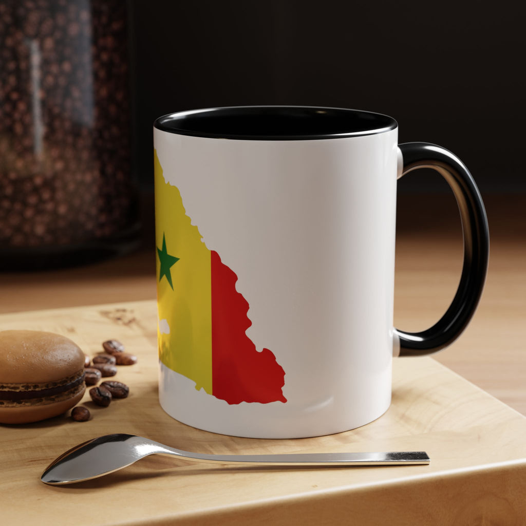 Senegal Flag Map Accent Coffee Mug – Pride Gift for Senegalese Coffee Lovers