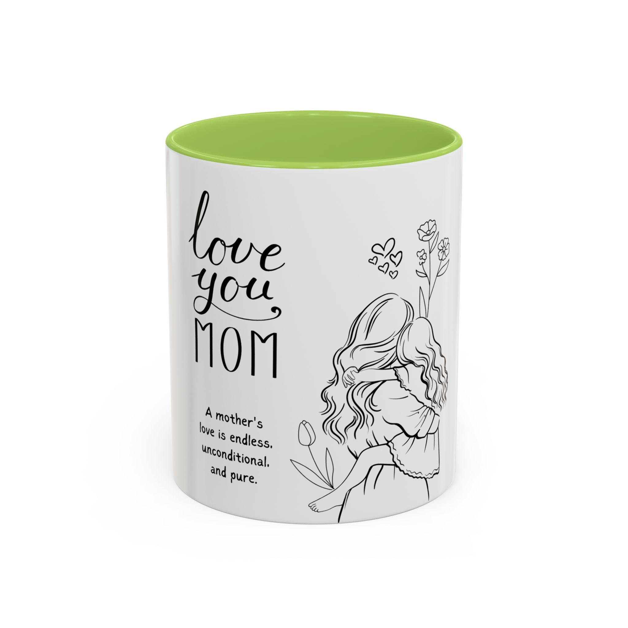 I love you mom Accent Coffee Mug (11, 15oz)