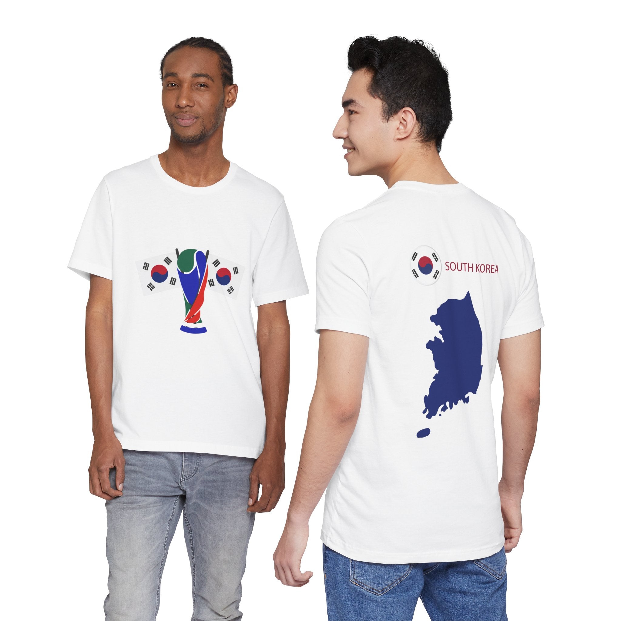 USouth Korea nisex Jersey Short Sleeve Tee