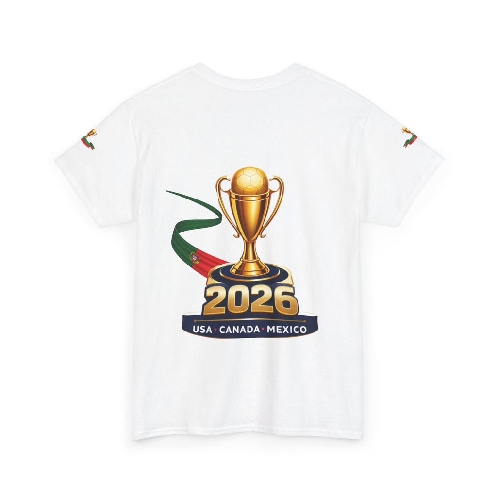 Portugal 2026 Soccer T-Shirt — Cup Trophy Design (USA Canada Mexico)