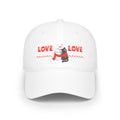 Love Cats Low Profile Baseball Cap — Cute Cat Hug Valentine Hat
