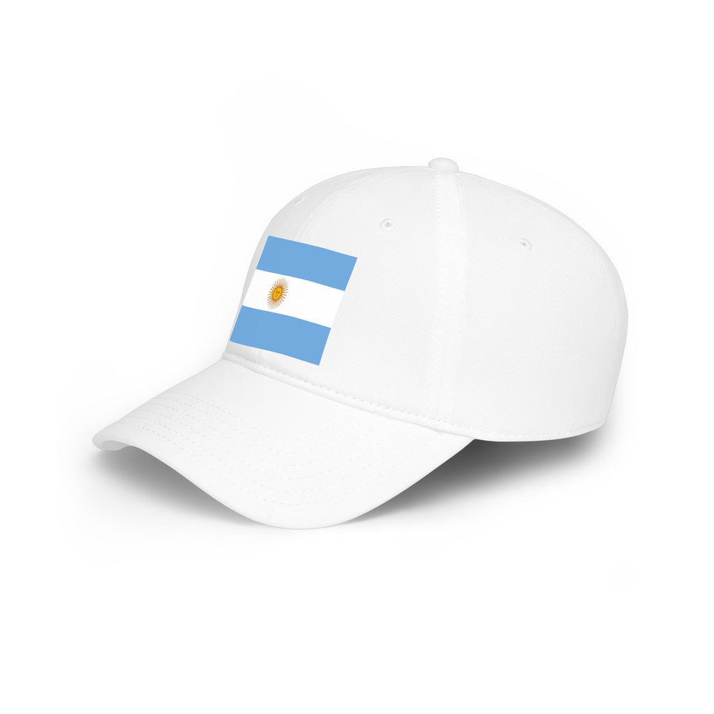 Argentina Flag Baseball Cap — Low Profile Embroidered Soccer Fan Hat