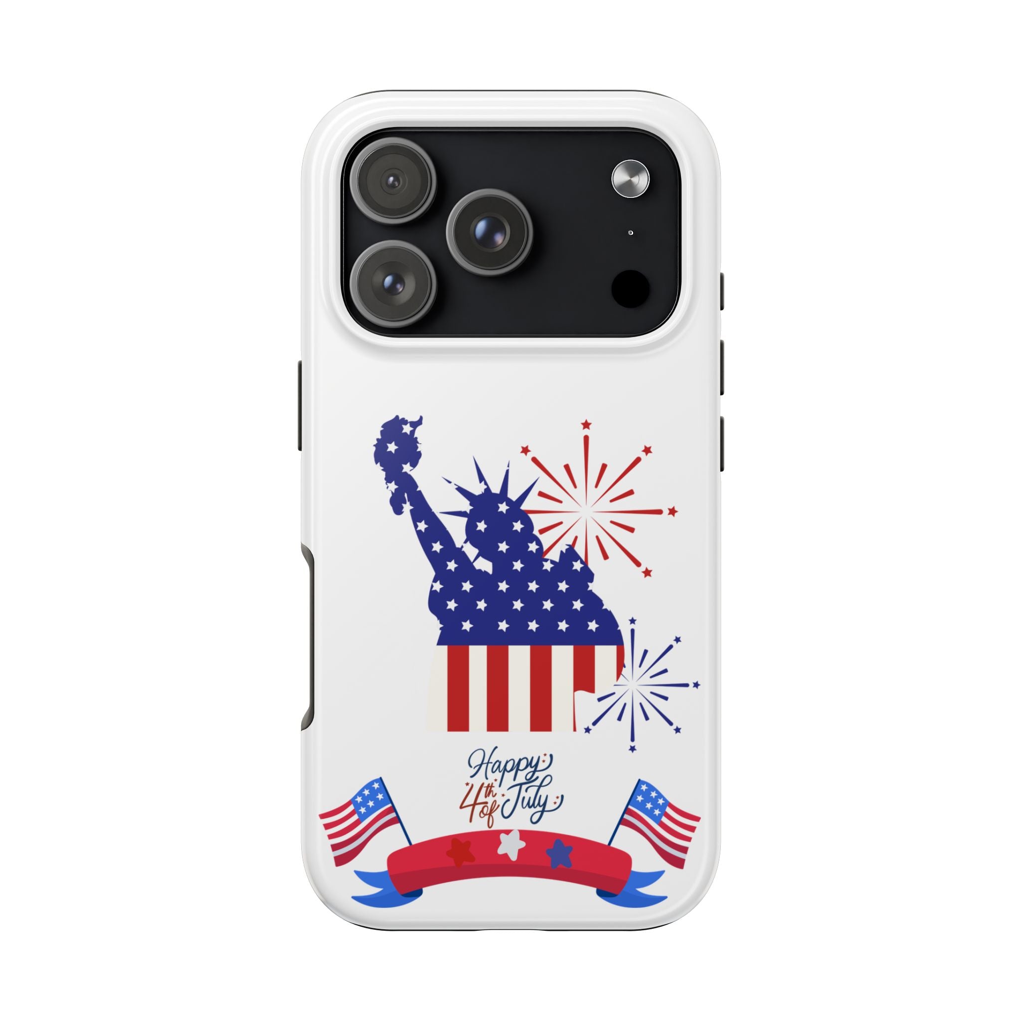 4th of July Tough Phone Case — Statue of Liberty USA Flag Design