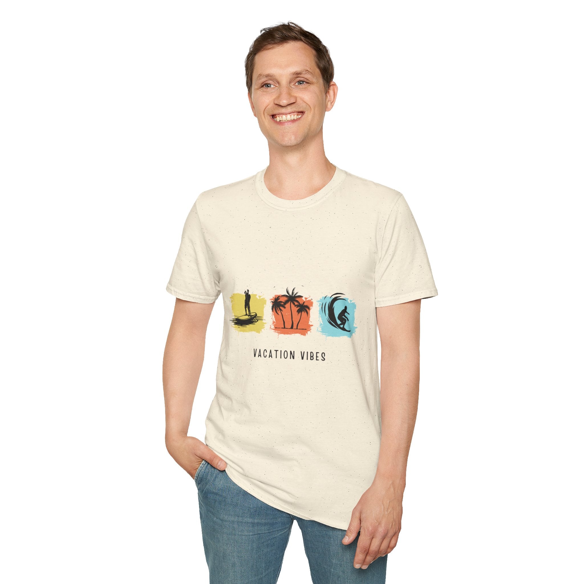 Vacation Vibes T-Shirt — Beach Surf Palm Tree Graphic Tee