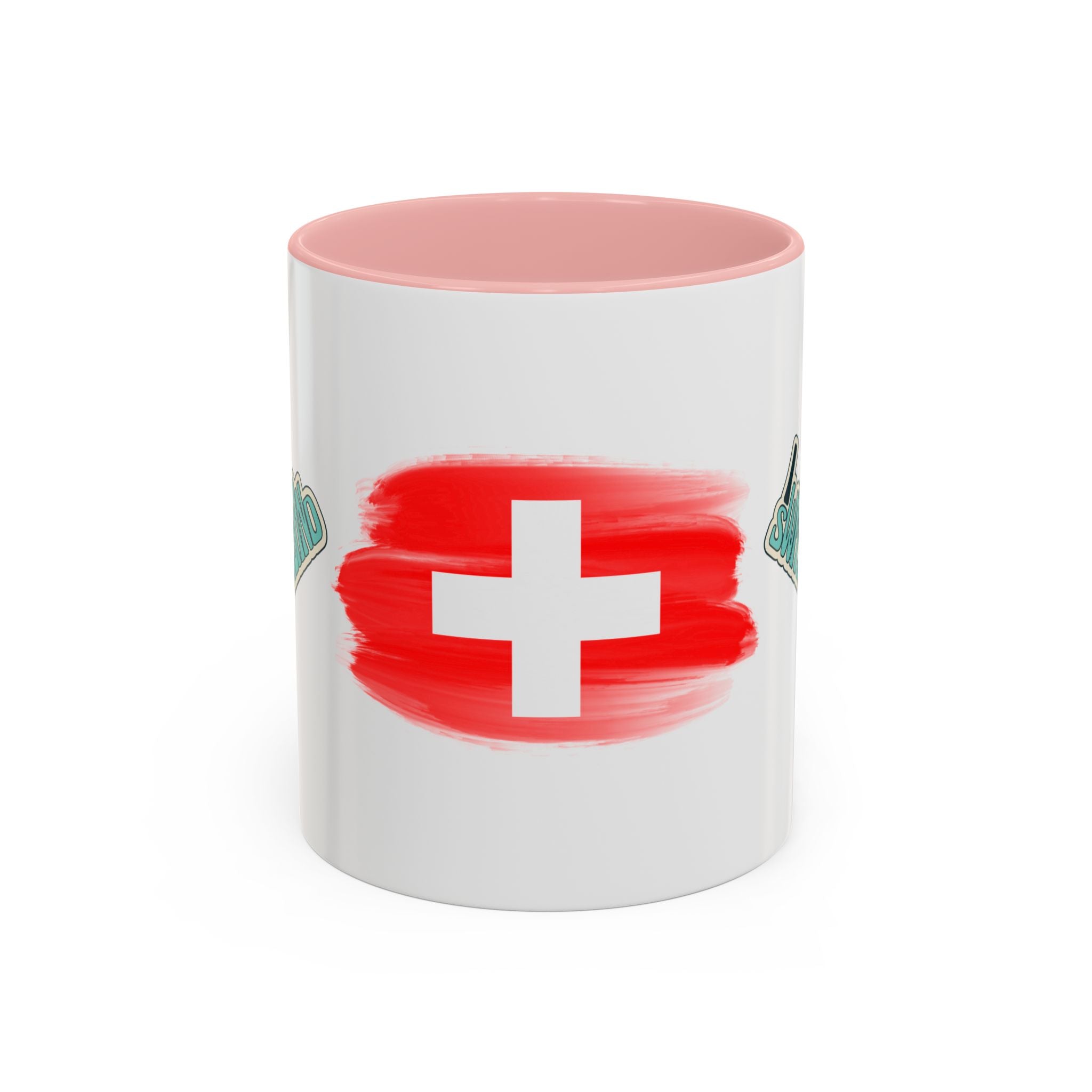 Switzerland Flag Accent Coffee Mug – I  Switzerland Travel Souvenir