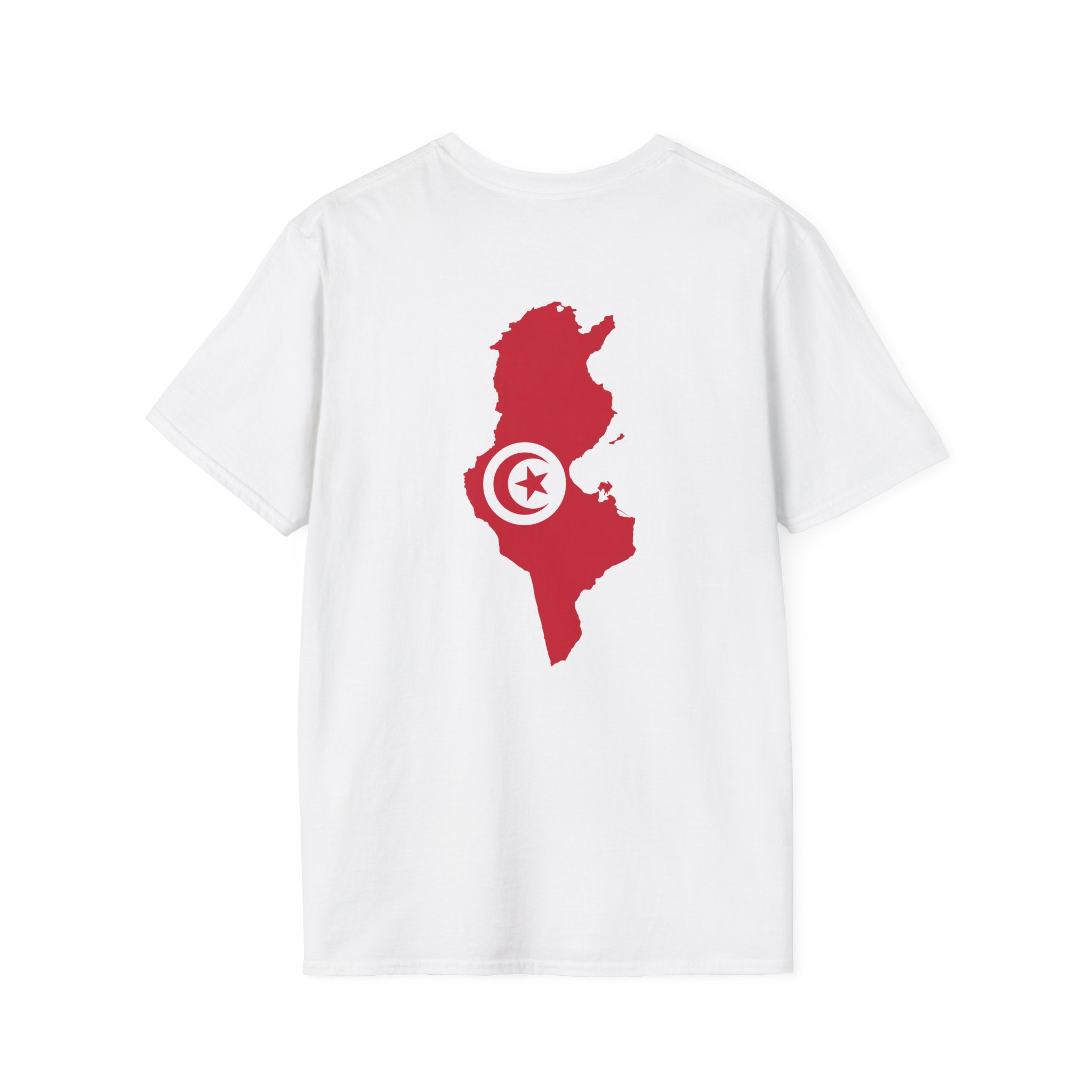 Tunisia 2026 Map T-Shirt — Tunisian Flag Crest Soccer Fan Tee