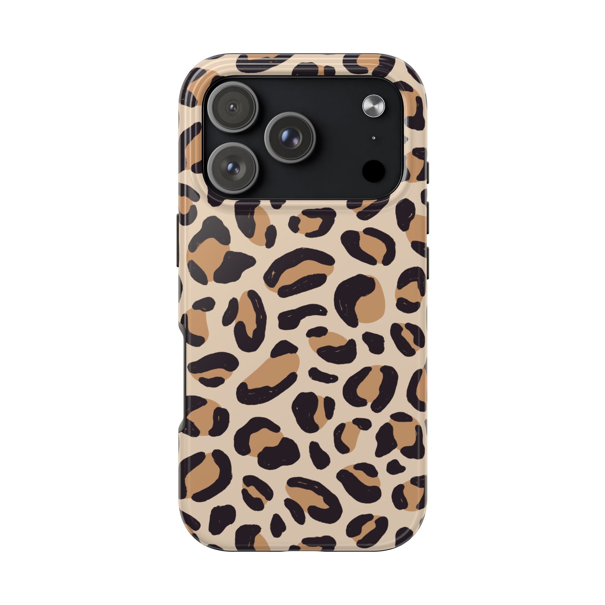 Leopard Print Tough Phone Case – Durable Glam Protective Cover