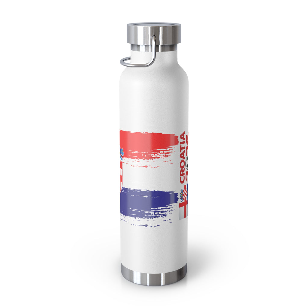 Croatia Flag 22oz Insulated Water Bottle – Copper Vacuum Travel Flask