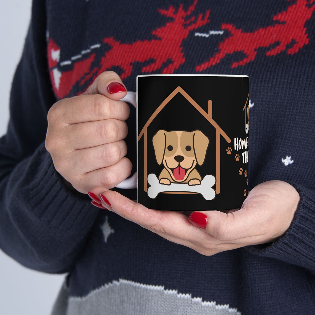 Dog Paw Ceramic Mug – "Home Is Where The Dog Is" 11oz/15oz