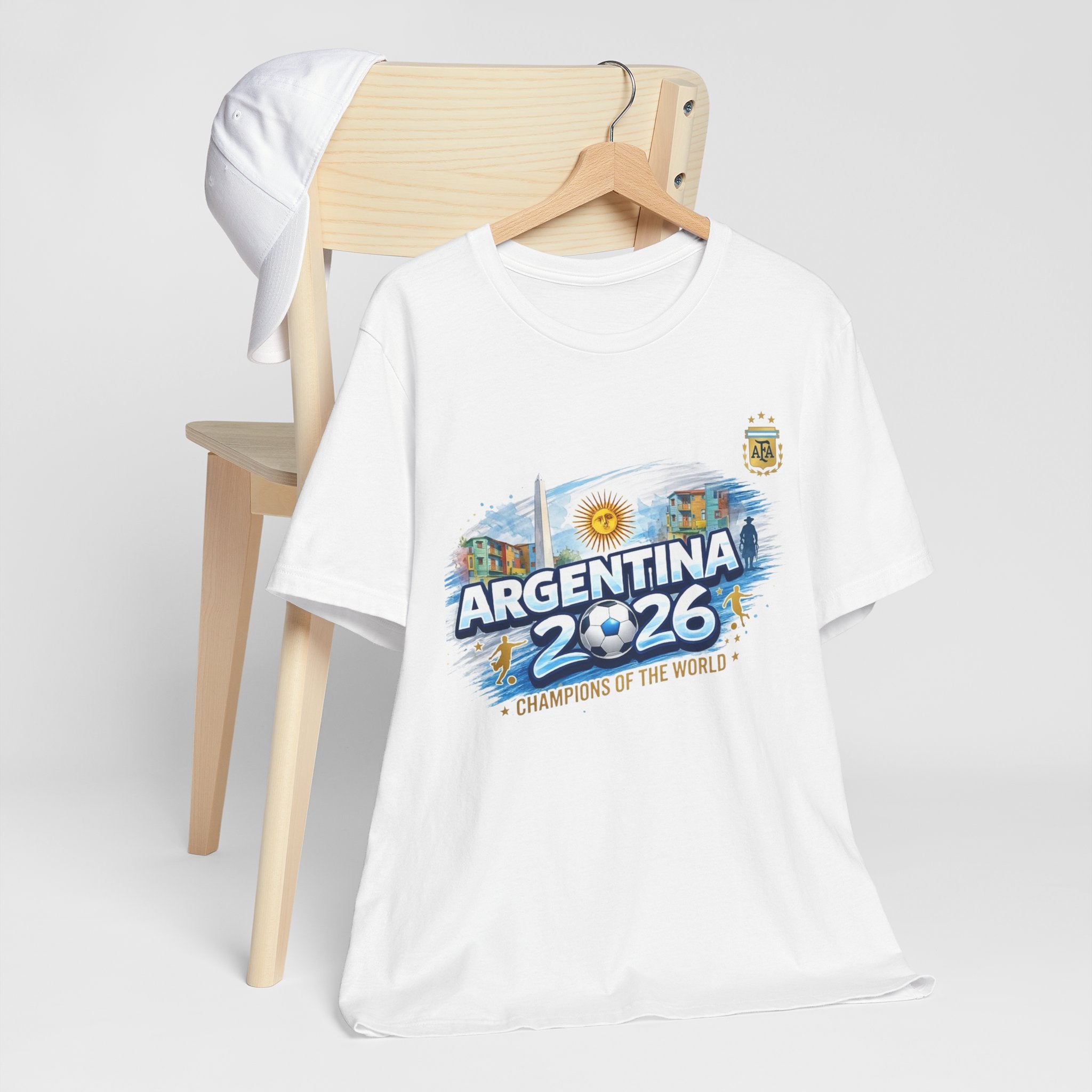 Argentina 2026 Champions T-Shirt — "Champions of the World" Soccer Fan Tee