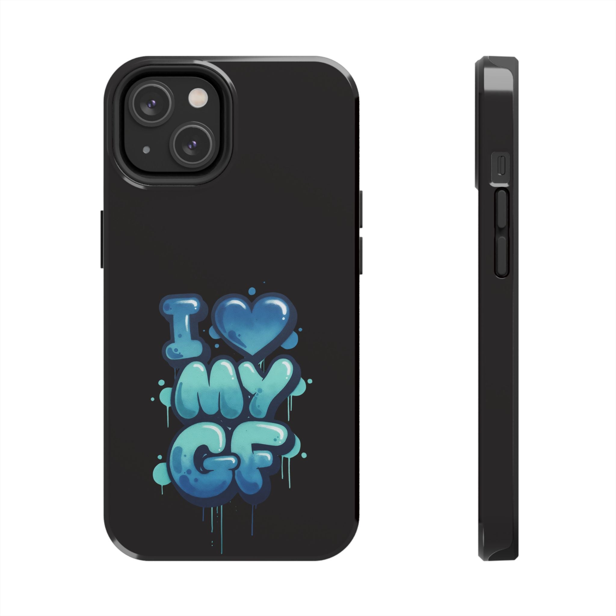 I Love My GF Phone Case — Protective Glossy "I  My GF" Design