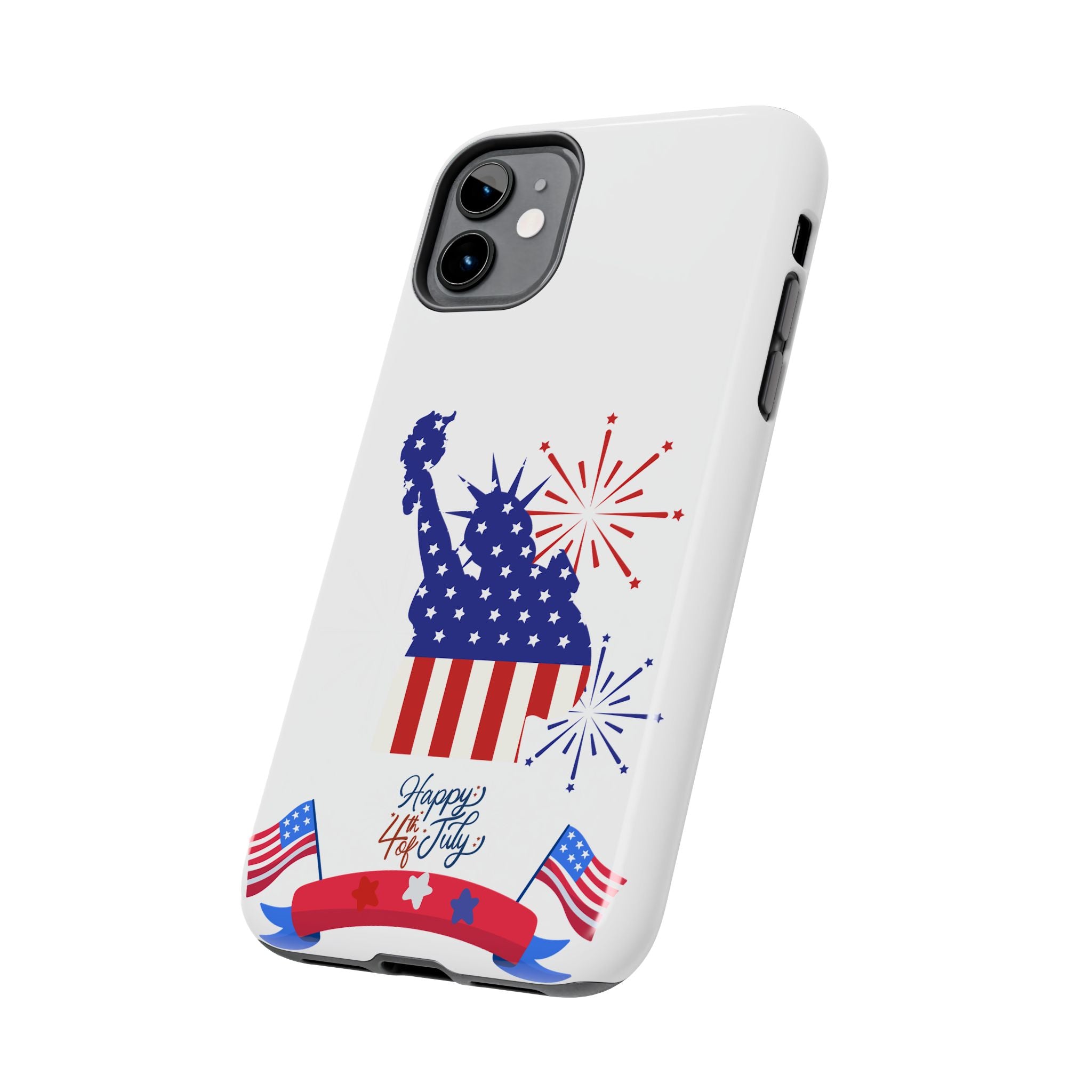 4th of July Tough Phone Case — Statue of Liberty USA Flag Design