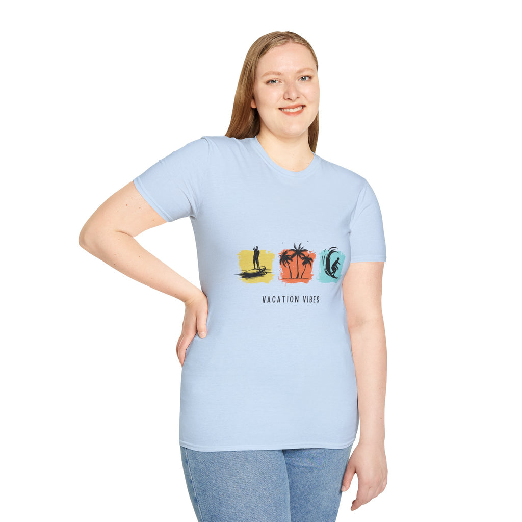 Vacation Vibes T-Shirt — Beach Surf Palm Tree Graphic Tee