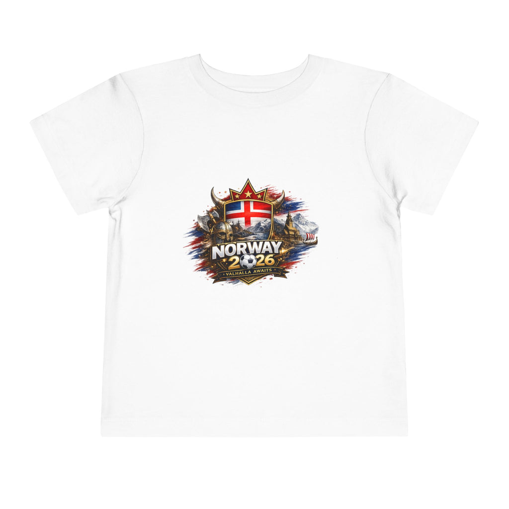Norway 2026 Toddler Tee – Norwegian Flag & Viking Design