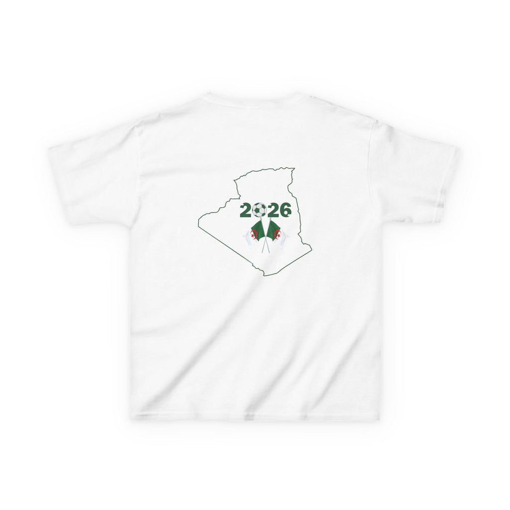 Algeria Flag Kids Tee — 2026 Map & Crescent Soccer Pride Shirt
