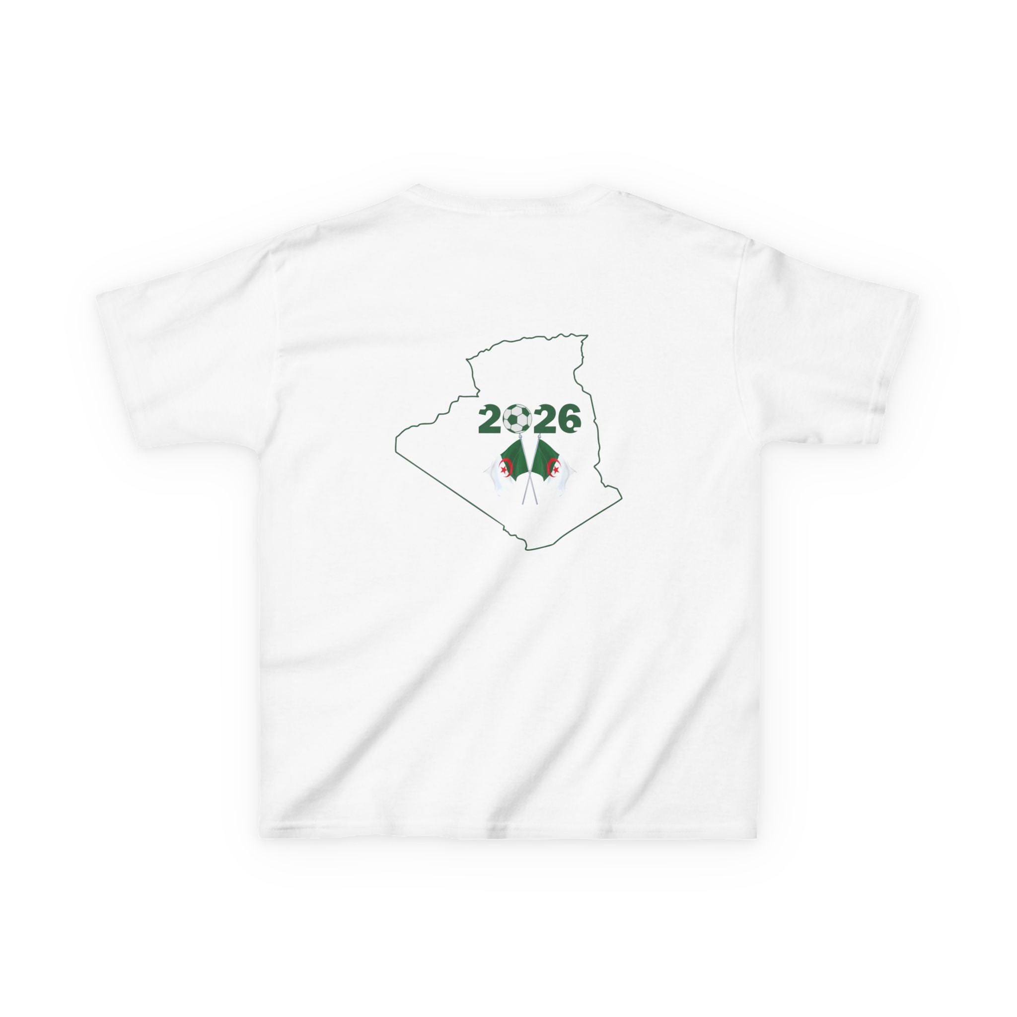 Algeria Flag Kids Tee — 2026 Map & Crescent Soccer Pride Shirt
