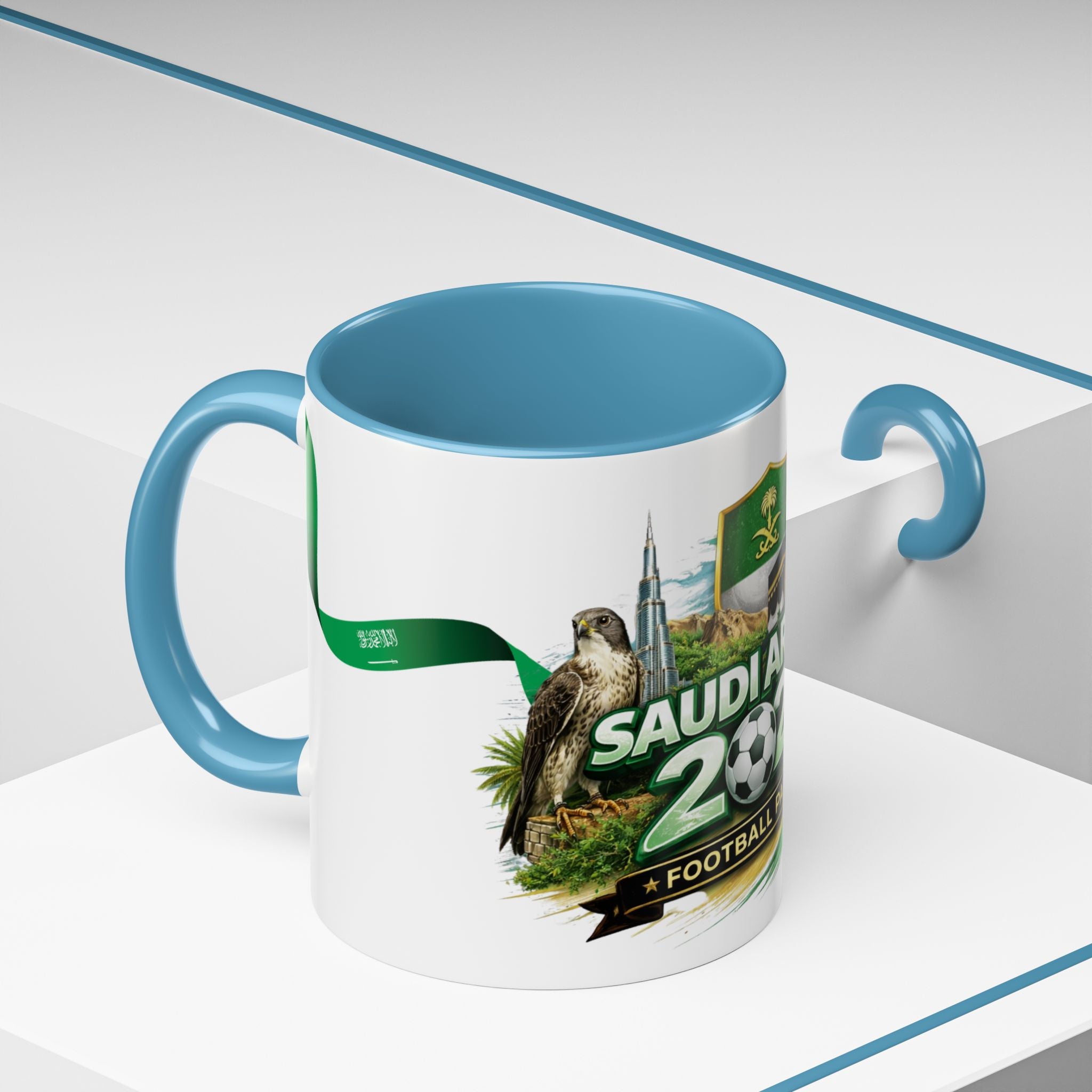 Saudi Arabia 2026 Football Passion Accent Coffee Mug – Cup Soccer Fan Gift