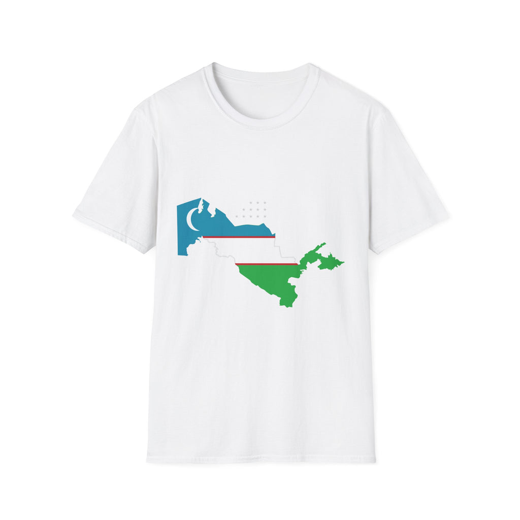 Uzbekistan Flag Map T-Shirt — Central Asian Patriot Tee