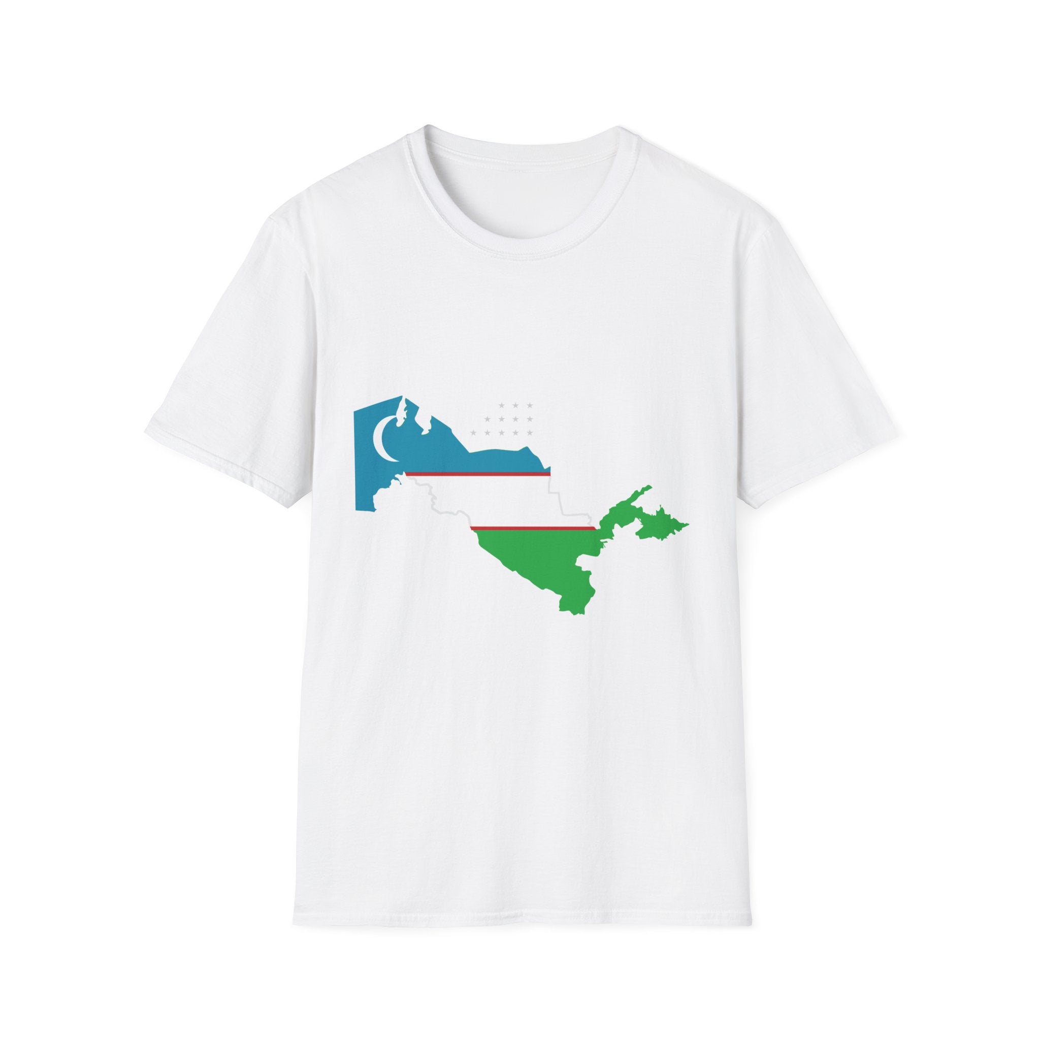 Uzbekistan Flag Map T-Shirt — Central Asian Patriot Tee