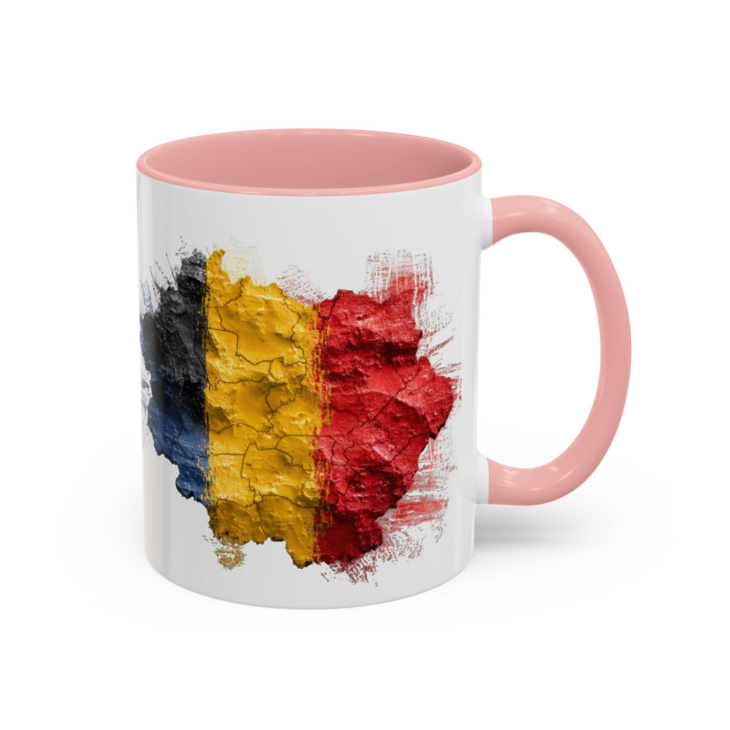 Belgium Flag Coffee Mug – Distressed Watercolor Accent Mug (11/15oz)
