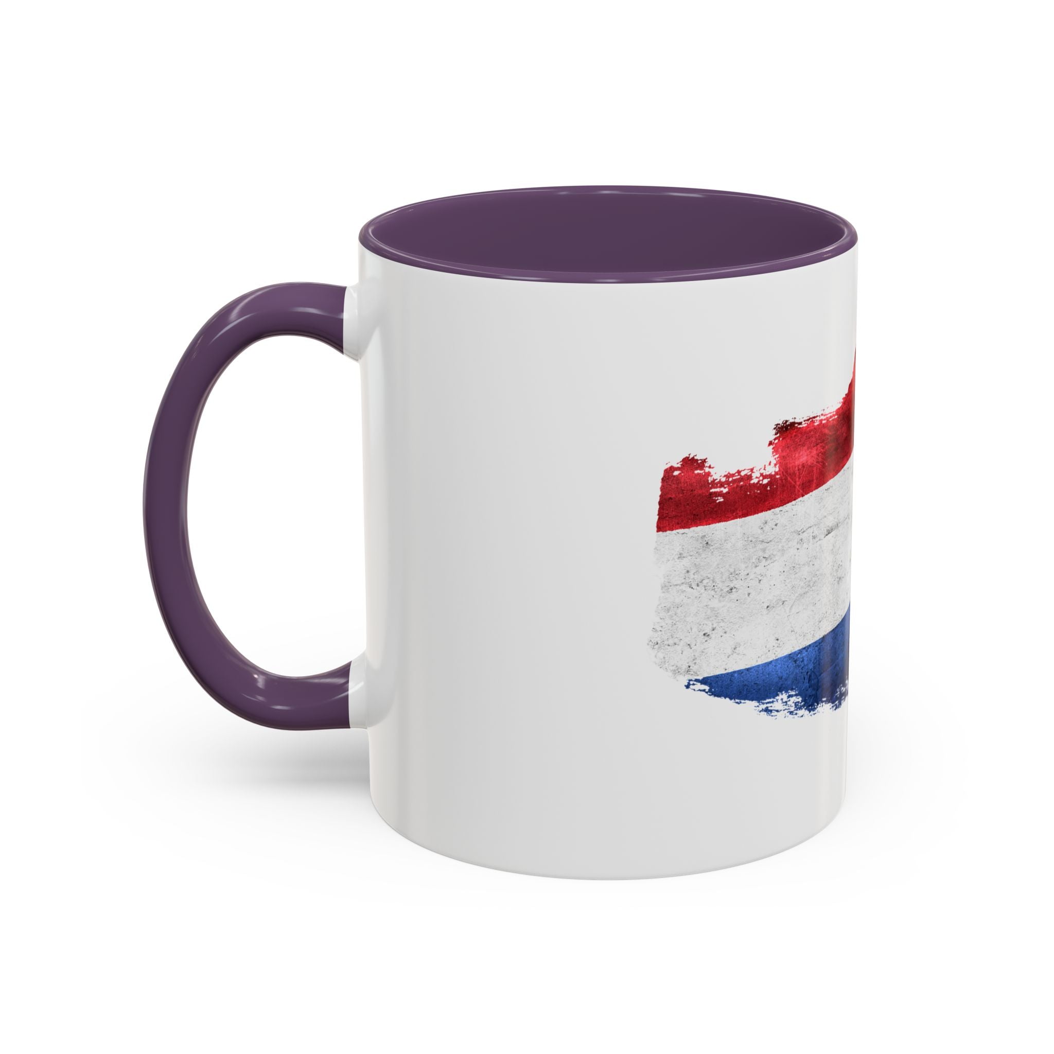 Netherlands Dutch Flag Brushstroke Accent Coffee Mug — 11/15oz