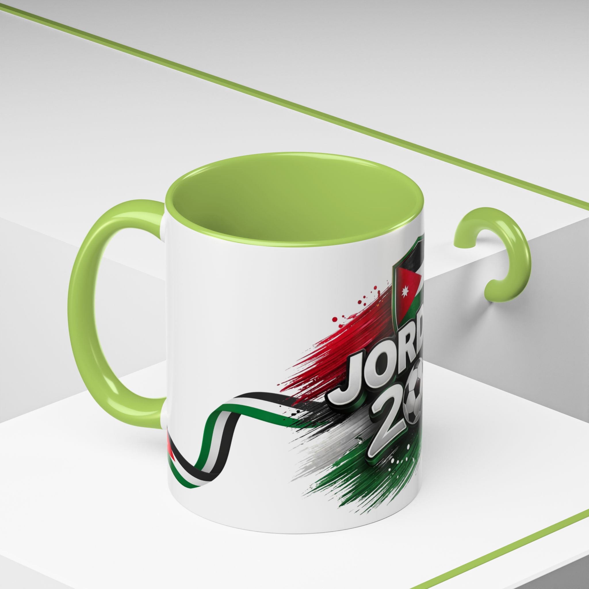 Jordan 2026 Soccer Accent Coffee Mug – Jordan Flag Football Fan Gift (11/15oz)