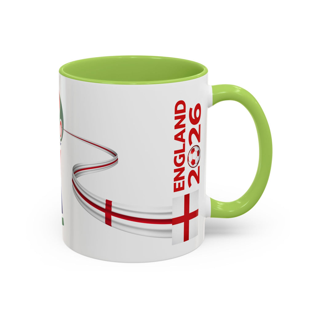 England 2026 Soccer Cup Accent Coffee Mug
