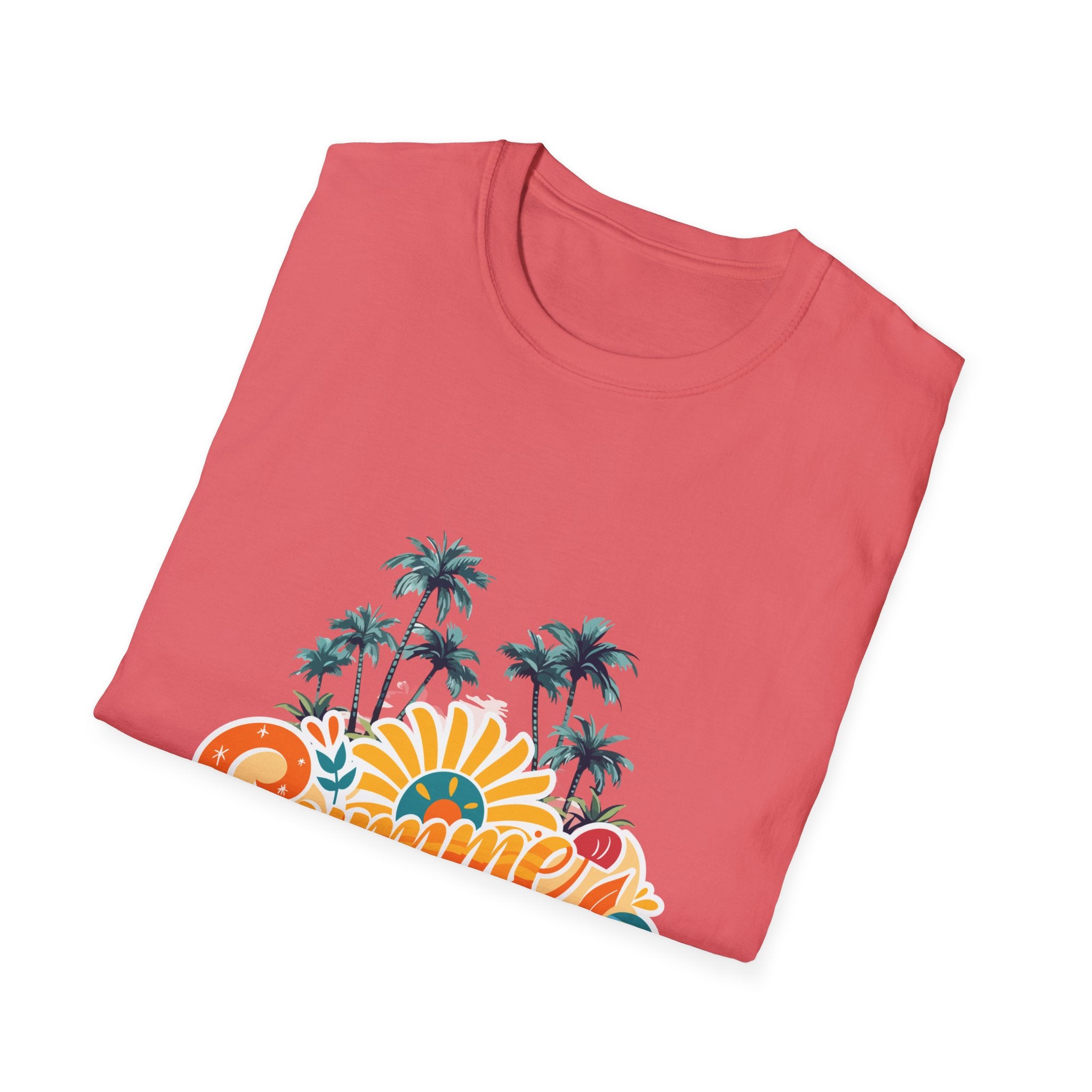 Summer Vibes T-Shirt — Retro Beach Palm Tree Graphic