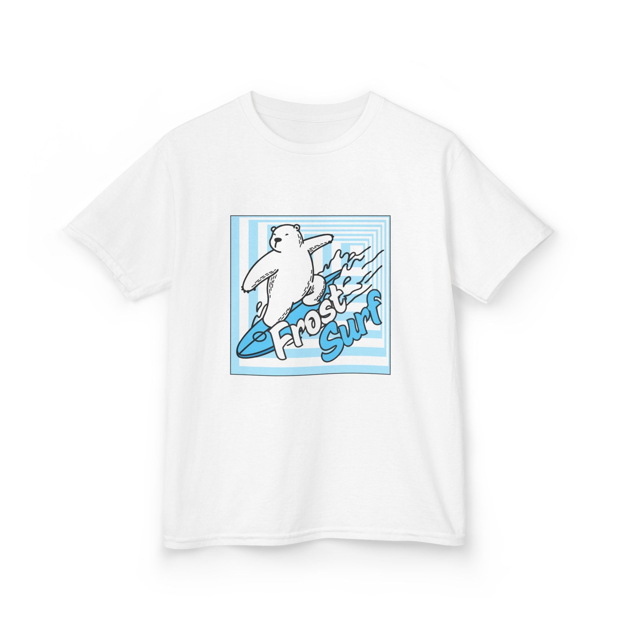 Kids Tee — 'Frost Surf' Polar Bear Surfing Graphic