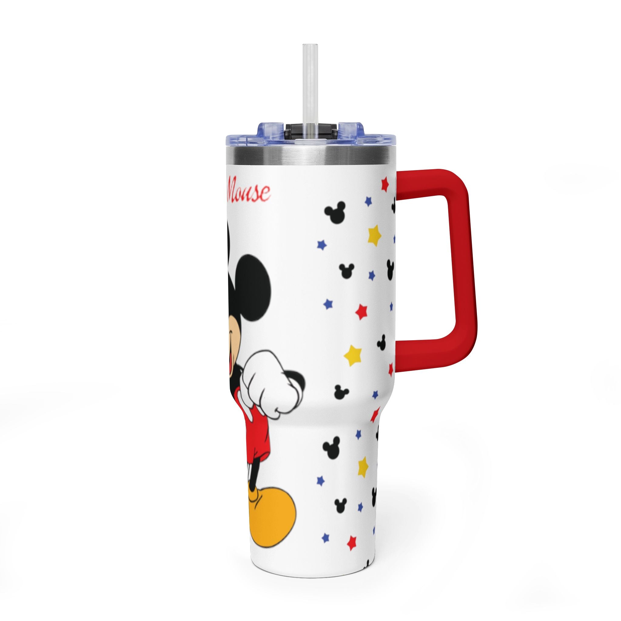 Mickey Mouse 40oz Vacuum Tumbler — Insulated Travel Mug with Straw
