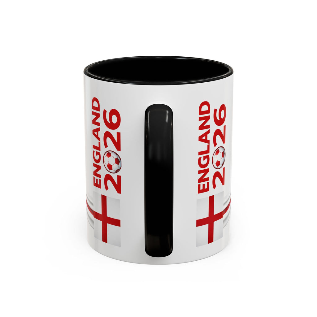 England 2026 Soccer Cup Accent Coffee Mug