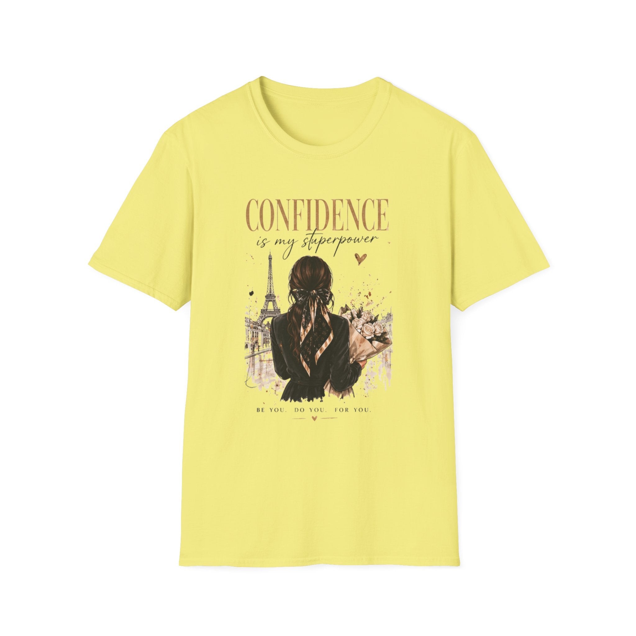 Confidence Is My Superpower T-Shirt — Paris Girl Inspirational Graphic Tee
