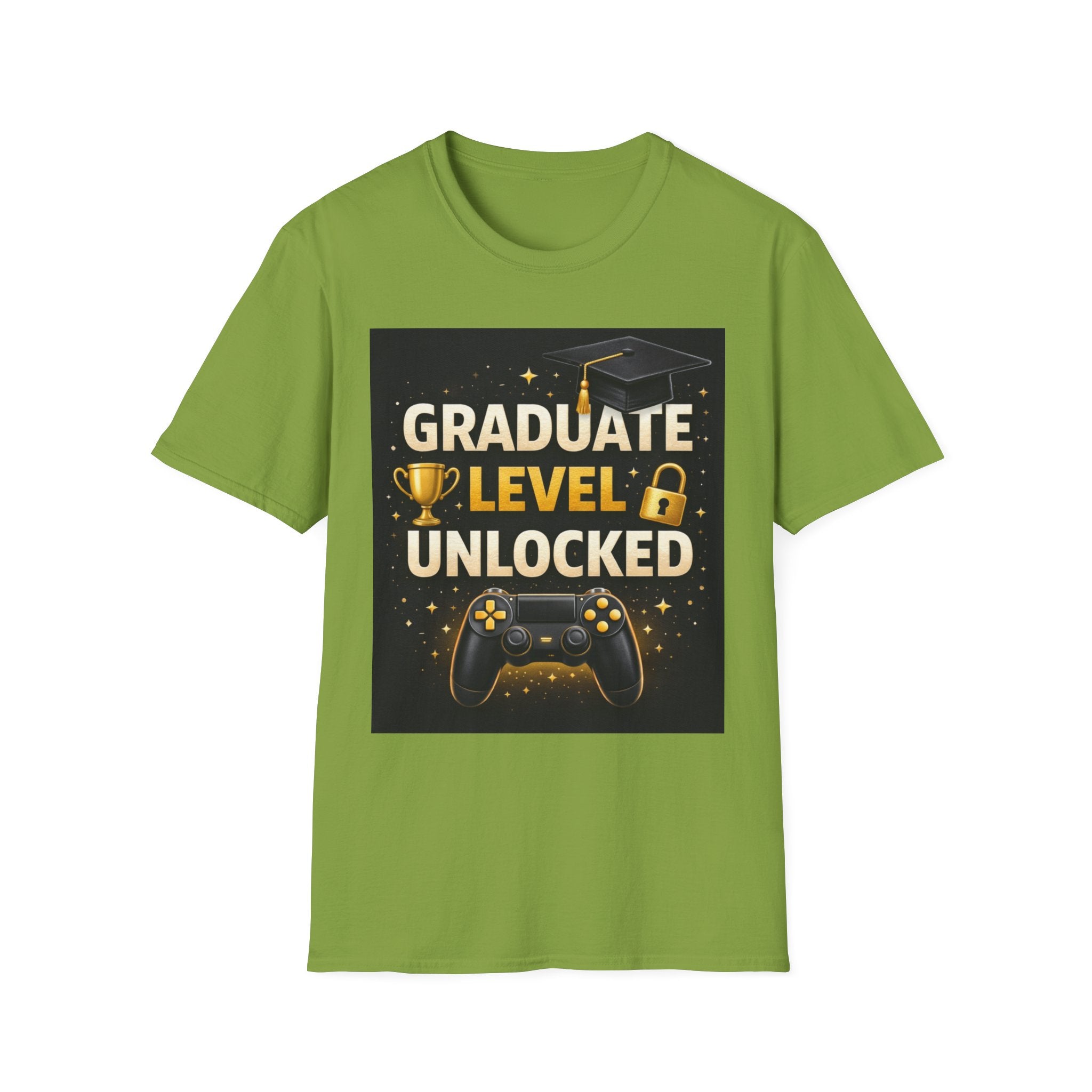 Graduate Level Unlocked T-Shirt — Gamer Graduation Tee