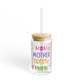 Mom / Mother / Mommy / Mama 16oz Sipper Glass – Colorful Mother's Day Gift with Bamboo Lid & Straw
