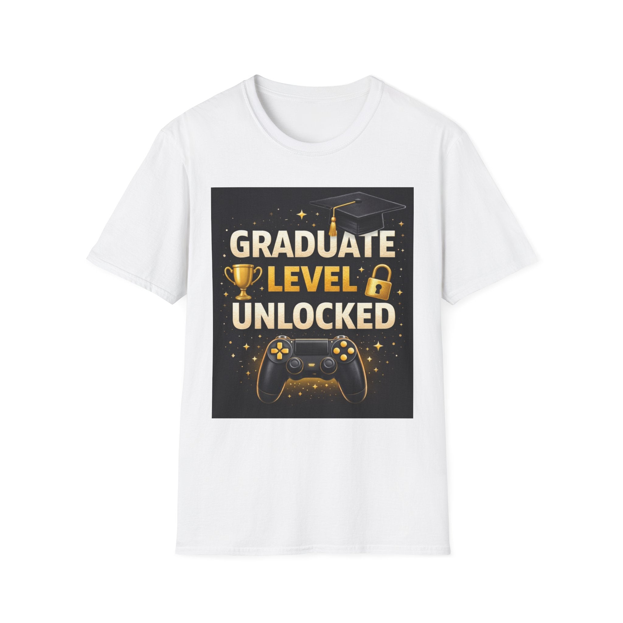 Graduate Level Unlocked T-Shirt — Gamer Graduation Tee