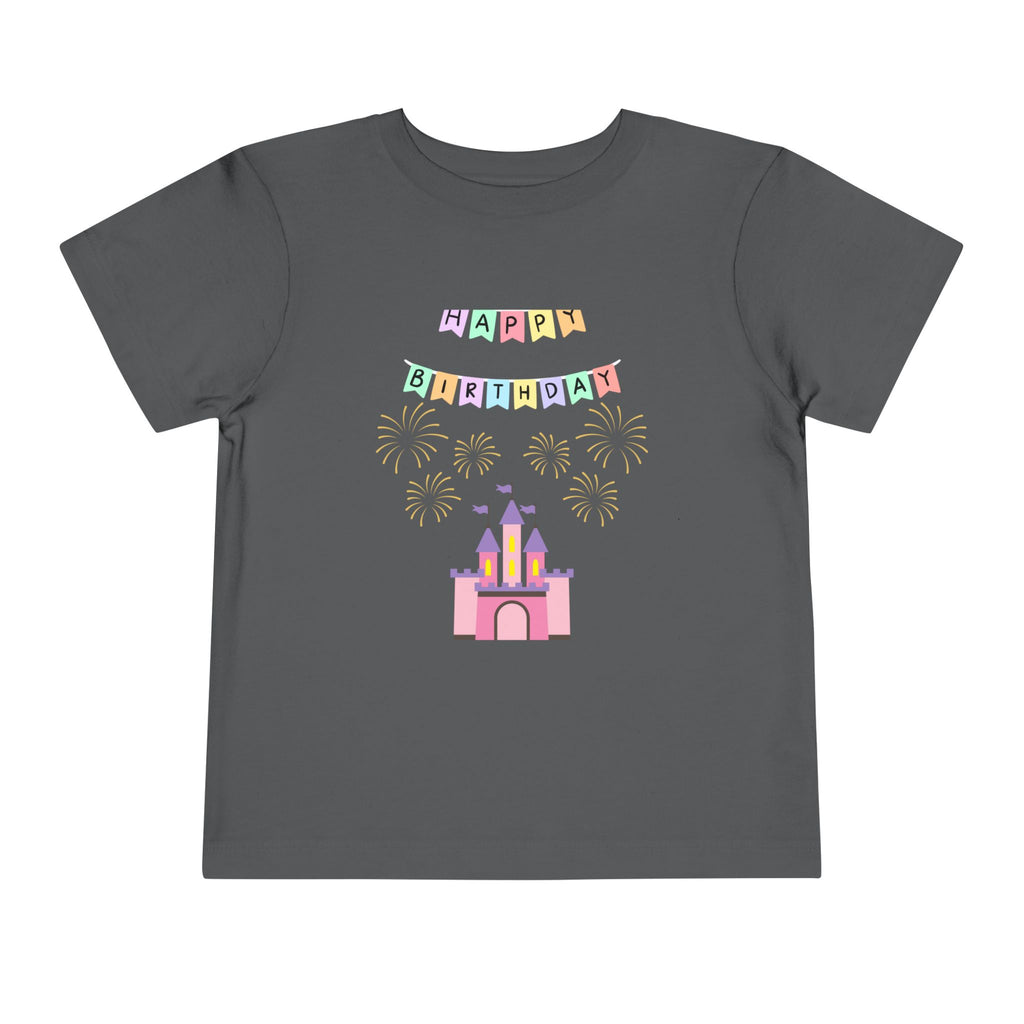 Toddler Birthday Castle Tee — "Happy Birthday" Princess Shirt