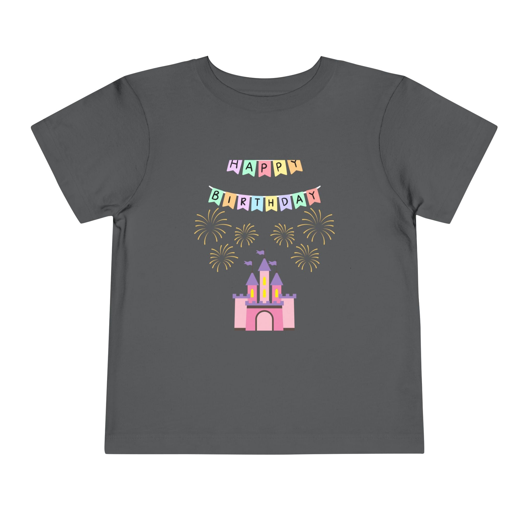 Toddler Birthday Castle Tee — "Happy Birthday" Princess Shirt